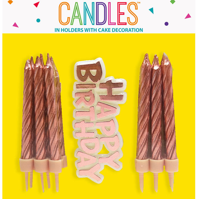 Metallic Happy Birthday Candles | The French Kitchen Castle Hill