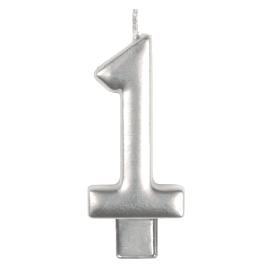 Anagram Small Number Candle | Silver