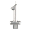 Anagram Small Number Candle | Silver