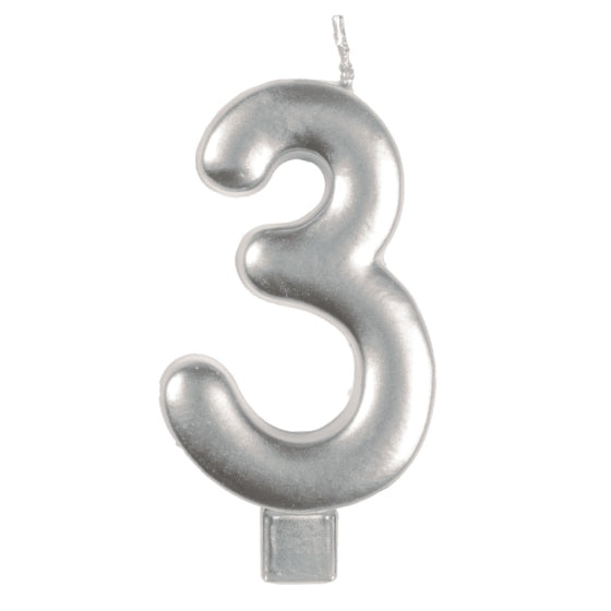 Anagram Small Number Candle | Silver