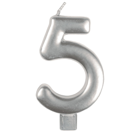 Anagram Small Number Candle | Silver