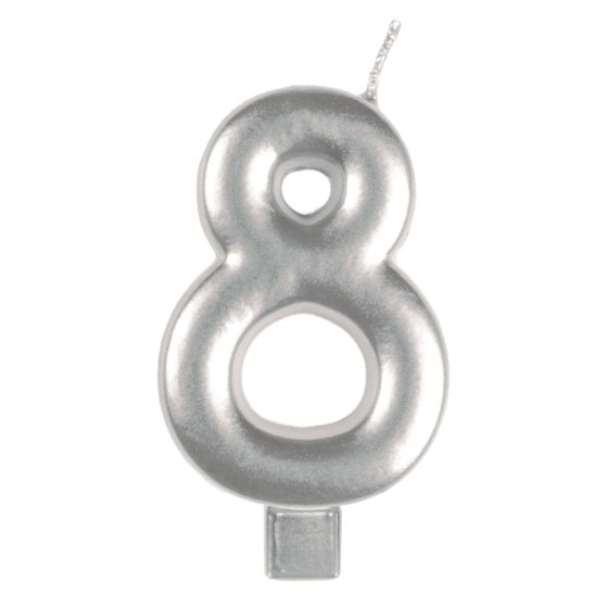 Anagram Small Number Candle | Silver