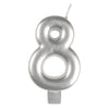 Anagram Small Number Candle | Silver