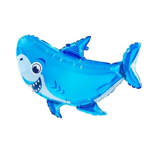 58cm Blue Shark Foil Balloon