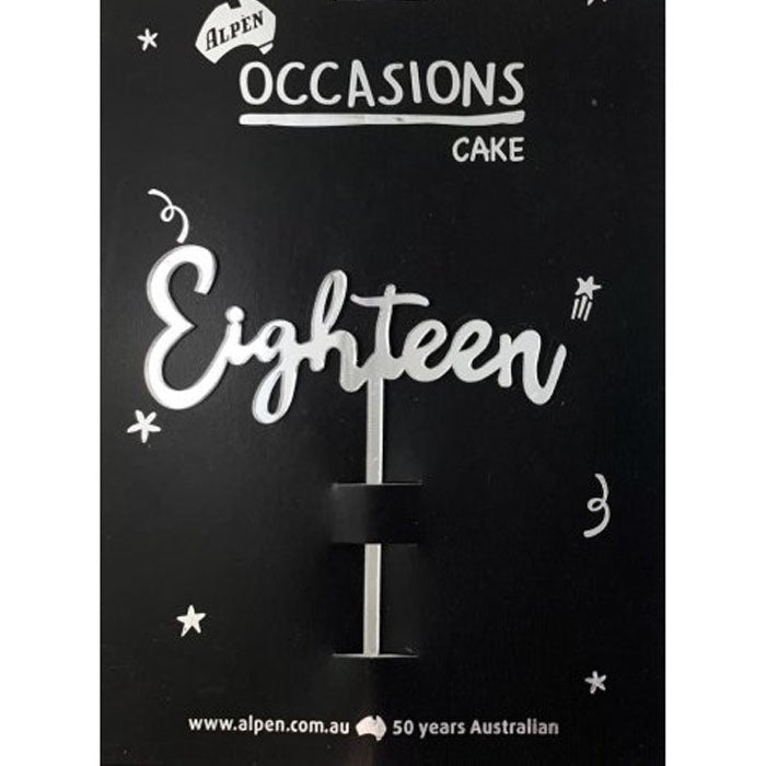 Eighteen cake topper | The French Kitchen Castle Hill
