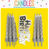 Metallic Happy Birthday Candles | 12 pack