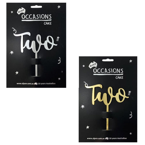 Cake Topper Two Cake Topper Silver & Gold | The French Kitchen Castle Hill 