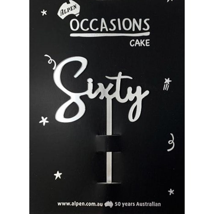 Sixty cake topper | The French Kitchen Castle Hill