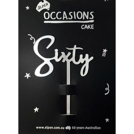 Sixty cake topper | The French Kitchen Castle Hill