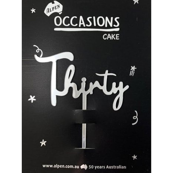 Thirty cake topper | The French Kitchen Castle Hill