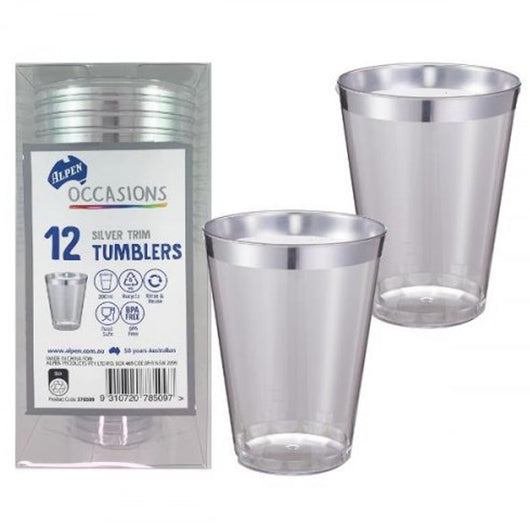 Silver Trim Tumblers | The French Kitchen Castle Hill