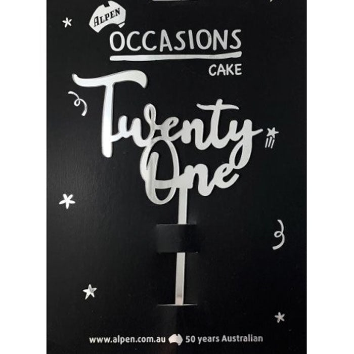 Twenty One cake topper | The French Kitchen Castle Hill