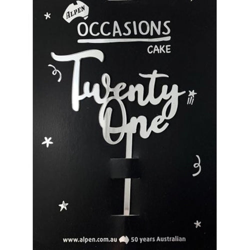 Twenty One cake topper | The French Kitchen Castle Hill