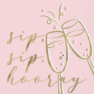 Sip Sip Hooray Beverage Napkins | The French Kitchen Castle Hill