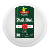 White Sugarcane Bagasse Small Snack Bowls – 220mL 50pk