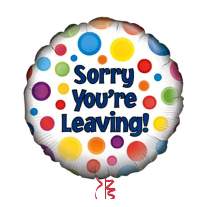 Rainbow Sorry You’re Leaving 45cm Foil Balloon | Alpen