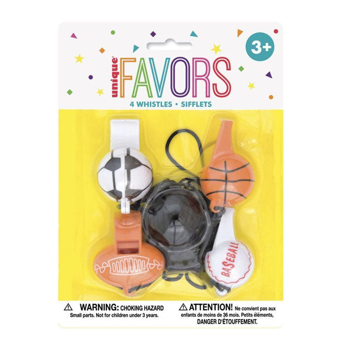 Sport Whistles 4pk