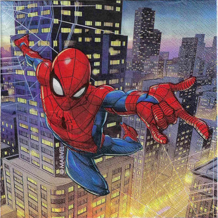 Spiderman Napkins Lunch 20pk