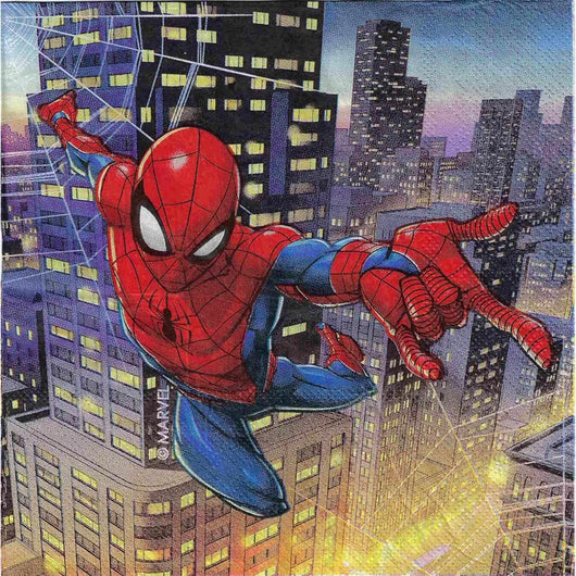 Spiderman Napkins Lunch 20pk