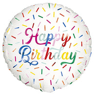 Pink Sprinkles Happy Birthday Foil Balloon – 45cm (18