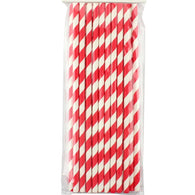 Red and White Striped Straws 20pk | The French Kitchen Castle Hill