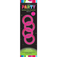 Pink Strawberry Scented Glow Stick Party Bracelets – 4pk
