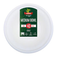 White Sugarcane Medium Bowls – 350mL 40pk