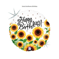 Sunflowers Happy Birthday Foil Balloon – 45cm