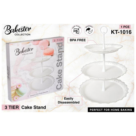 3 Tier Cake Stand | White