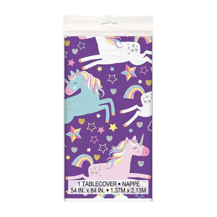 Purple Unicorn Table Cover