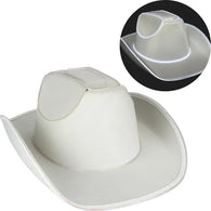 White Light-up Cowboy Hat | The French Kitchen Castle Hill