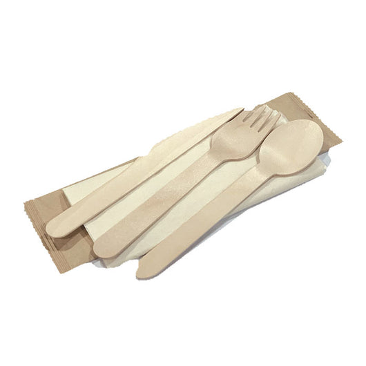 Wooden Cutlery and Napkin 10pk | The French Kitchen Castle Hill