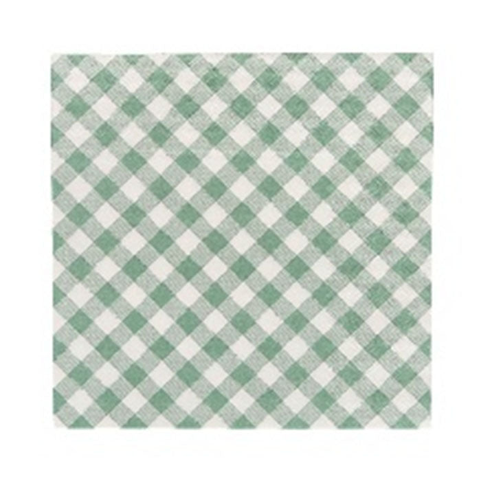 White & Green Gingham Napkins | The French Kitchen Castle Hill