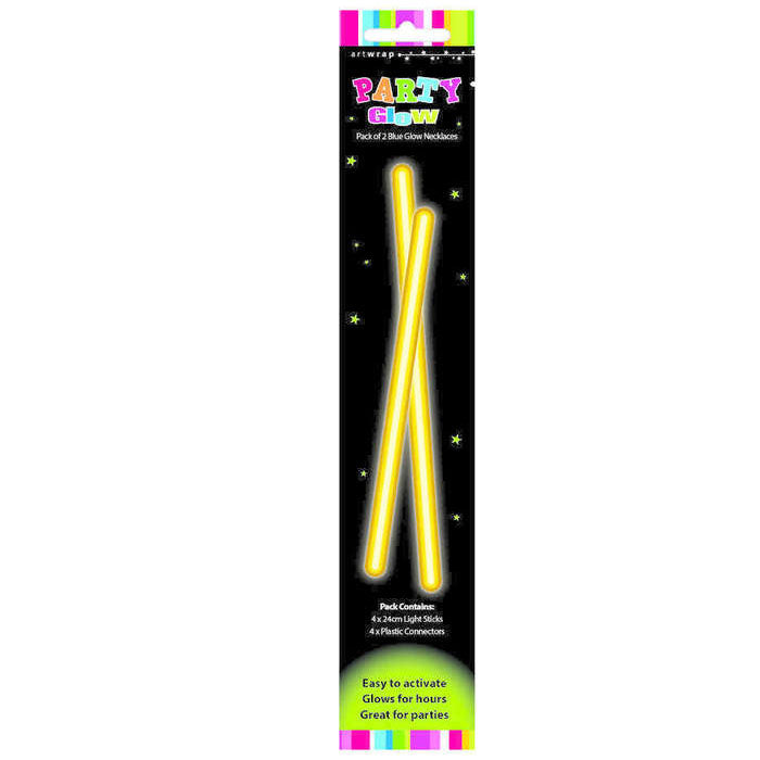 Glow Necklaces 2 pack Yellow or Blue