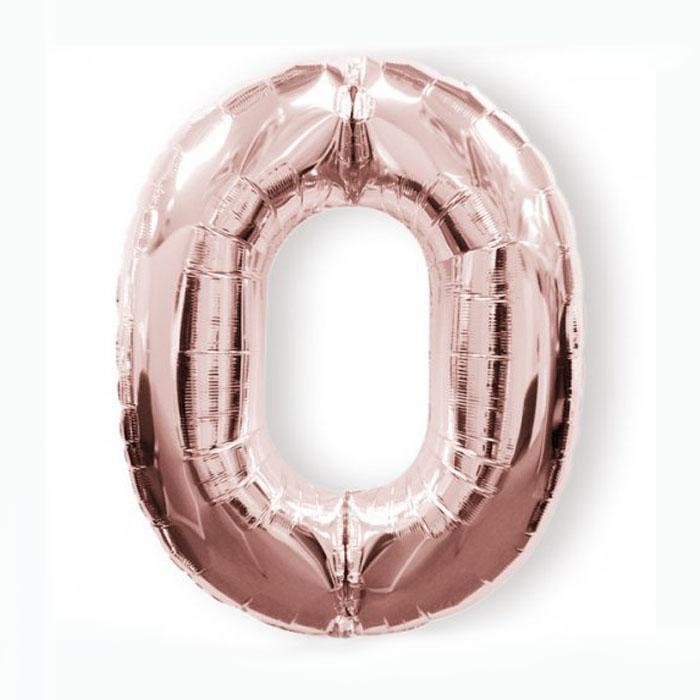 Jumbo Rose Gold Foil 0 Balloon