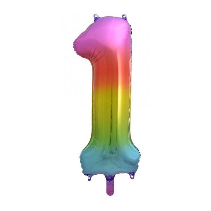 Rainbow Splash Jumbo Number Foils