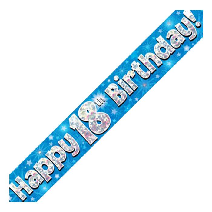 Holographic Party Banners | Blue