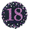 Holographic Pink 18" Foil Balloons | Happy Birthday & Milestone Numbers