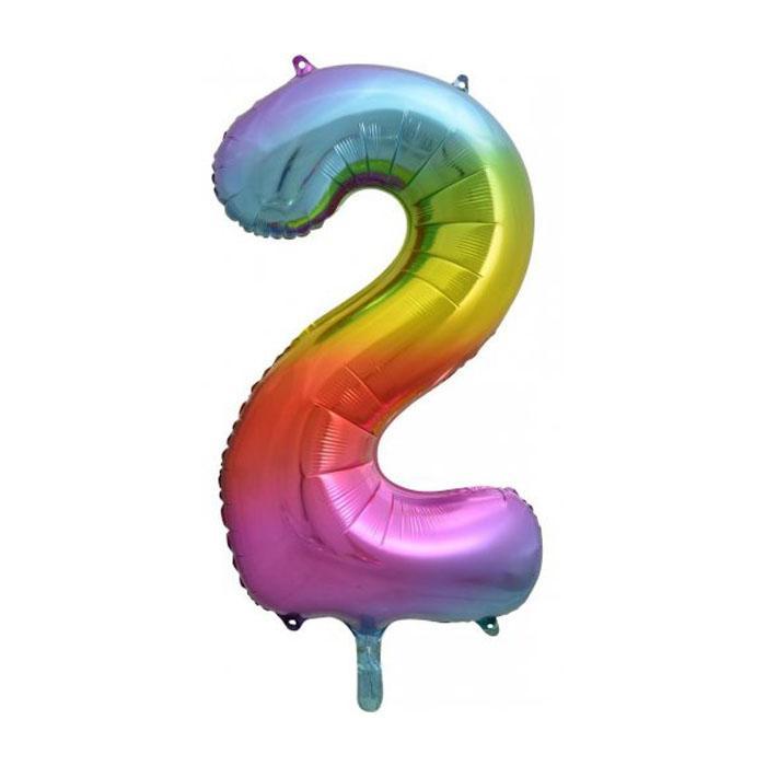 Rainbow Splash Jumbo Number Foils