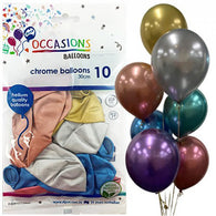 30cm Latex Balloons | Chrome Pack 25 Mixed colours | Alpen | The French Kitchen Castle Hill