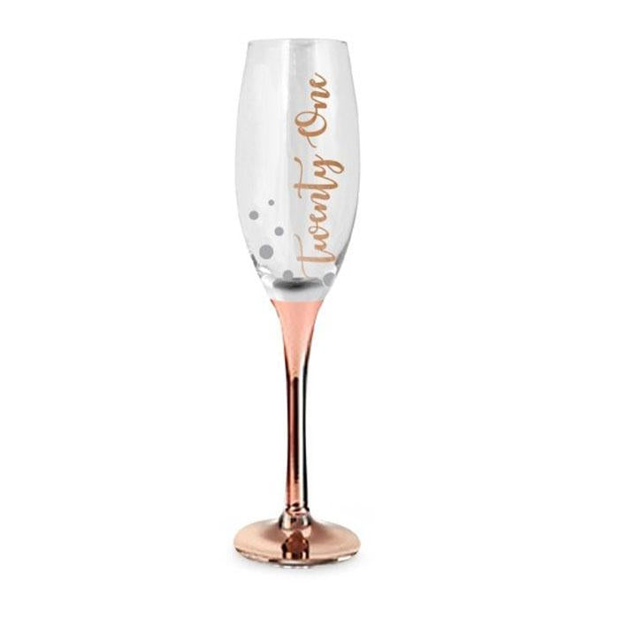 Champagne Gift Glass 21 | Rose Gold } The French Kitchen Castle Hill