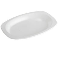 Plastic White Oval Plate 210mm 50pk