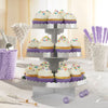 3D Cup Cake Stand | Metallic Gold, Silver