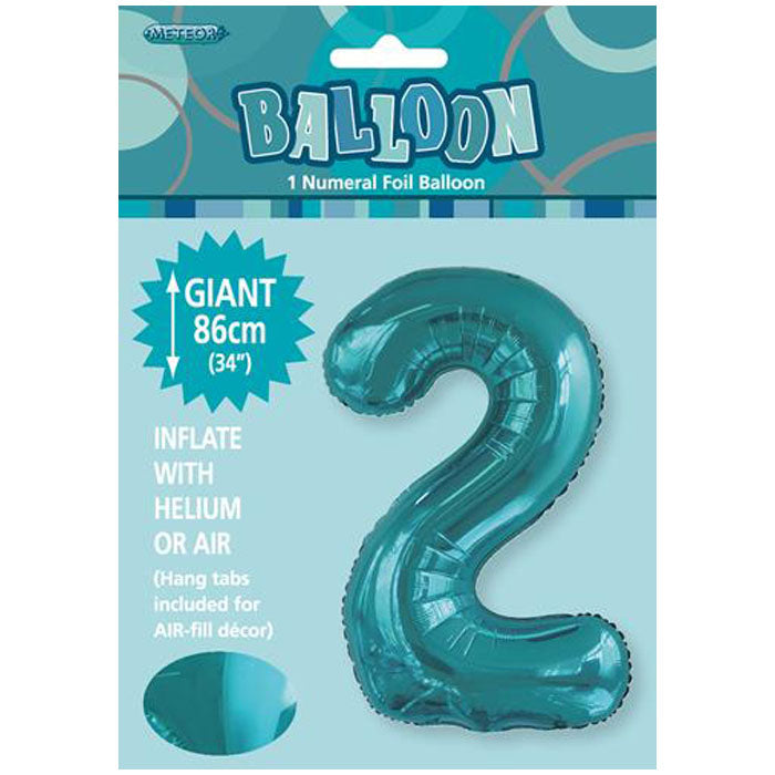 Teal Jumbo Number Foils