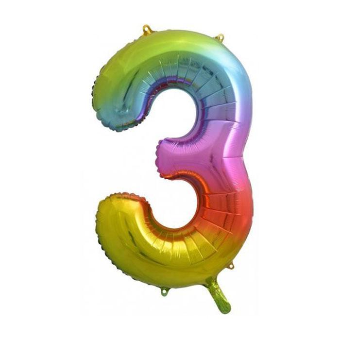 Rainbow Splash Jumbo Number Foils