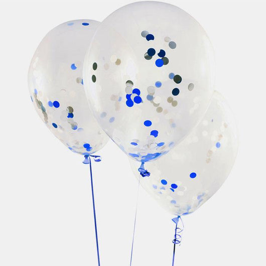 Blue Confetti Balloons