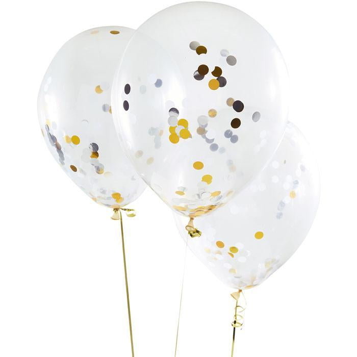 Gold Confetti Balloons