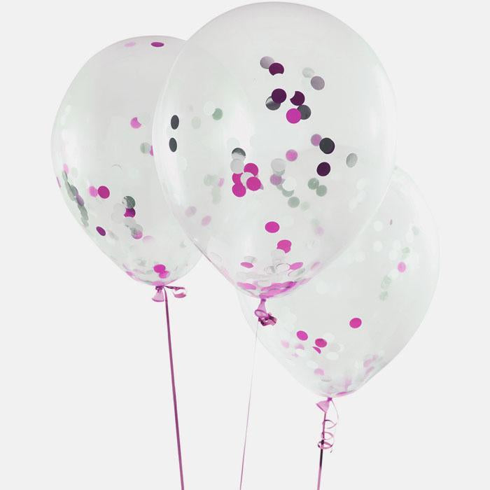 Pink Confetti Balloons