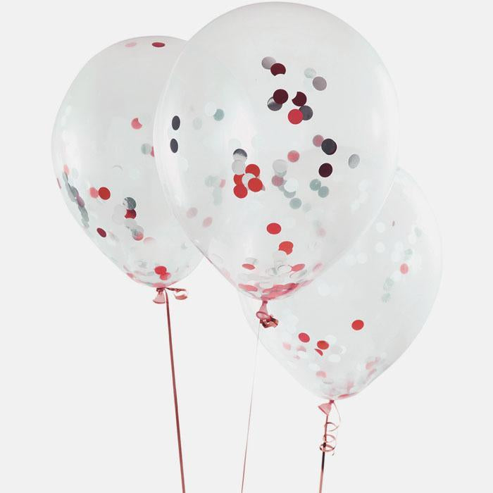 Red Confetti Balloons
