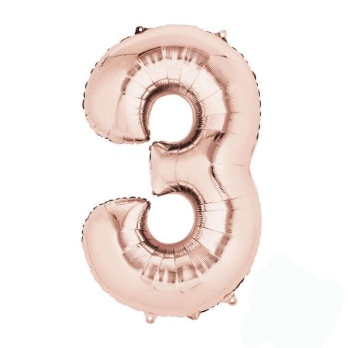 Jumbo Rose Gold Foil 3 Balloon